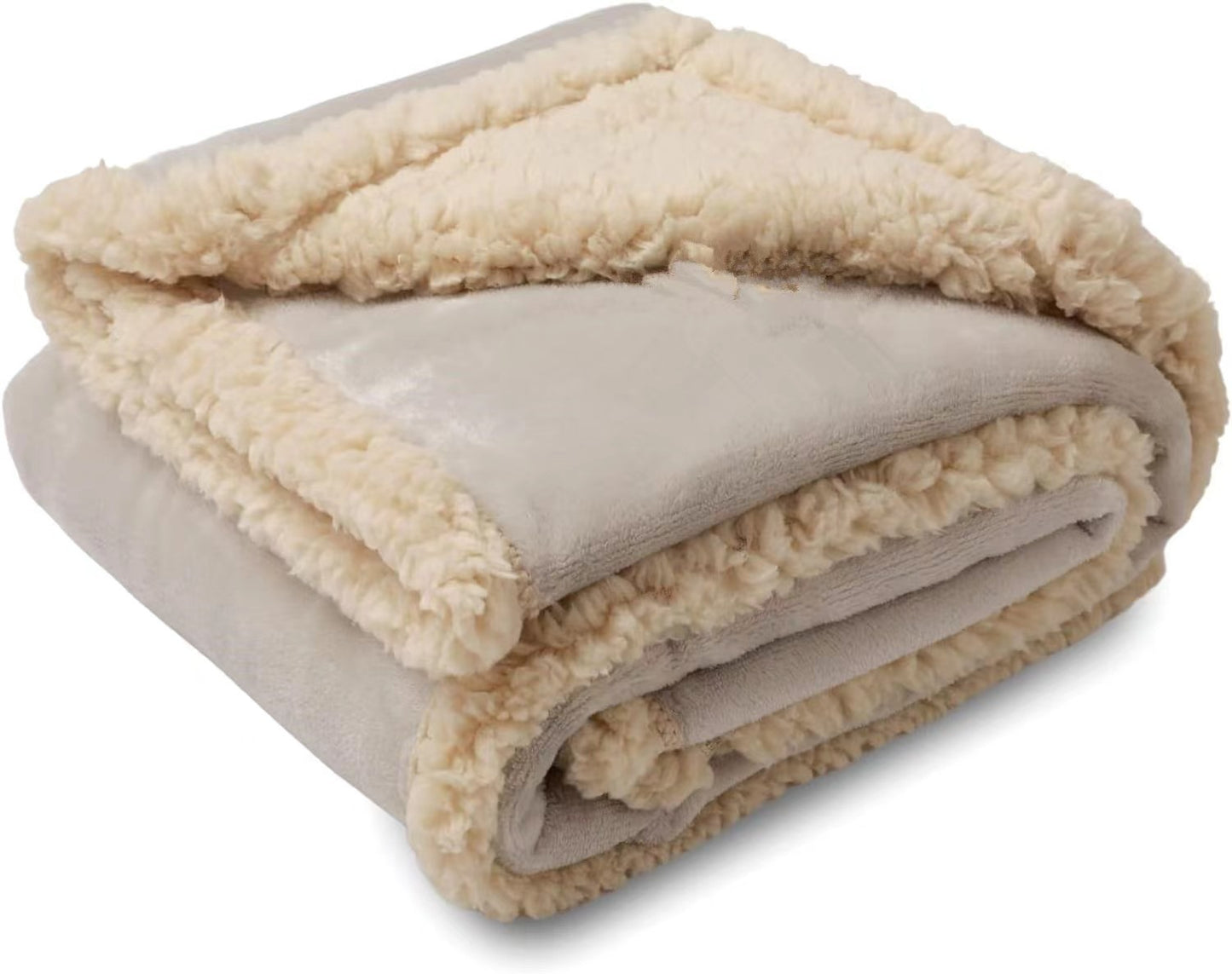 Double-Sided Waterproof Pet Blanket - Soft Flannel & Sherpa for Cats & Dogs - Breathable & Anti-Grip