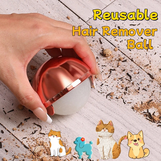 "Reusable Pet Hair Remover Ball – Washable Sticky Lint Roller for Cat & Dog Hair"