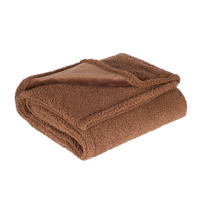 Double-Sided Waterproof Pet Blanket - Soft Flannel & Sherpa for Cats & Dogs - Breathable & Anti-Grip