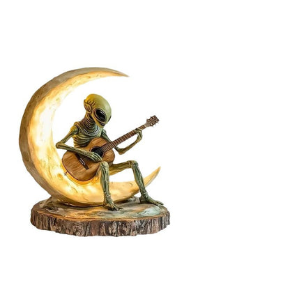 Alien Moon Guitarist Acrylic Home Office Decorations Ornaments