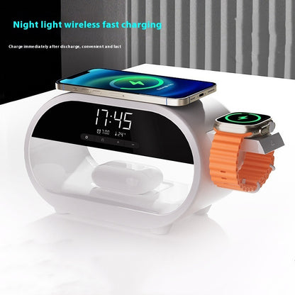 Small Night Lamp Multi-purpose Alarm Clock Wireless Charger