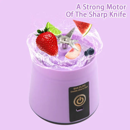 "Blend On-the-Go: Portable Fruit Juice Blender for Summer Refreshment"