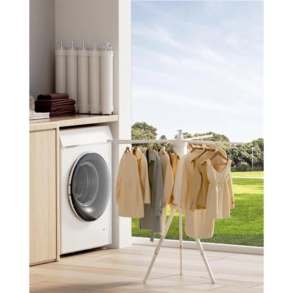 "Foldable Tripod Clothes Drying Rack: Your Portable Laundry Solution"