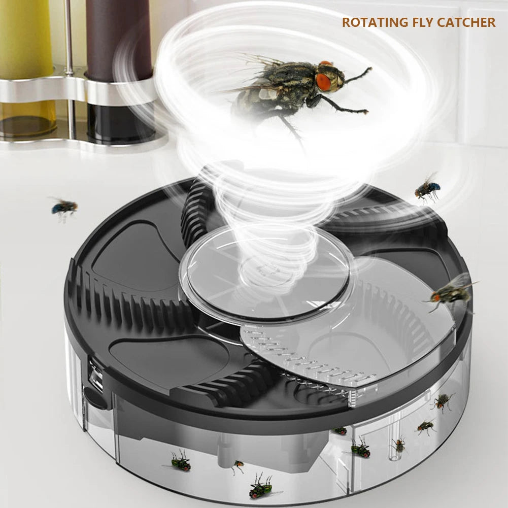 "Safe & Quiet Household USB Pest Catcher with Automatic Flytrap"