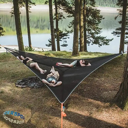 "Ultimate Relaxation: Portable Folding Triangle Mesh Hammock for Outdoor Adventures by K-STAR"